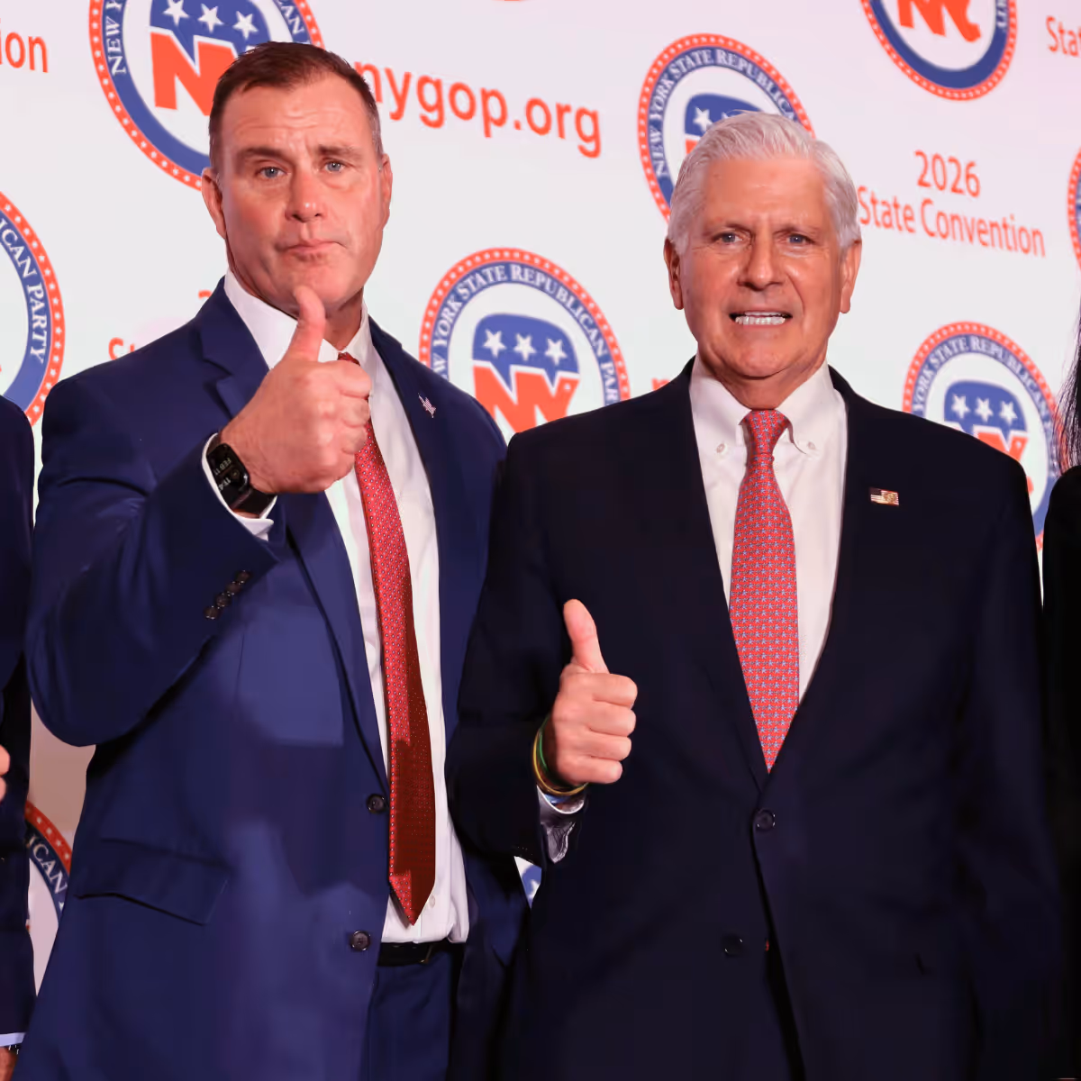 Bruce Blakeman and Todd Hood at the New York GOP 2026 convention.